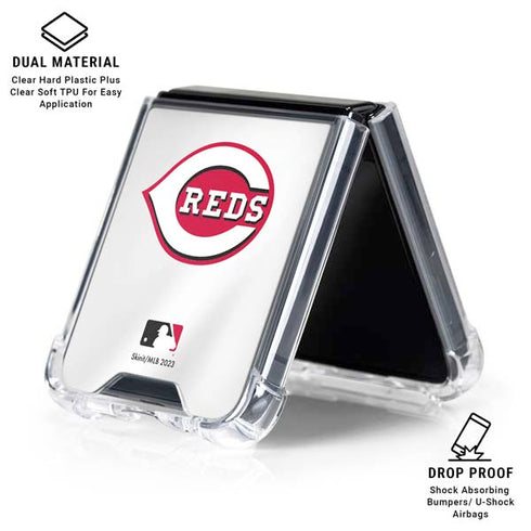 MLB Cincinnati Reds Home Jersey Galaxy Z Flip6 Clear Case