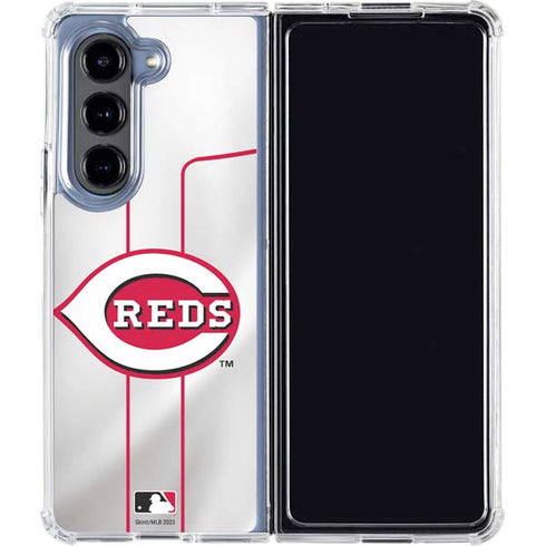 MLB Cincinnati Reds Home Jersey Galaxy Z Fold5 5G Clear Case