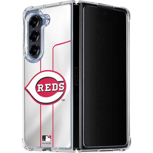 MLB Cincinnati Reds Home Jersey Galaxy Z Fold5 5G Clear Case