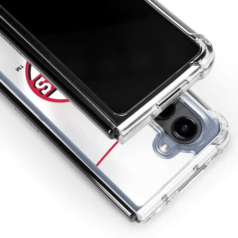 MLB Cincinnati Reds Home Jersey Galaxy Z Fold5 5G Clear Case