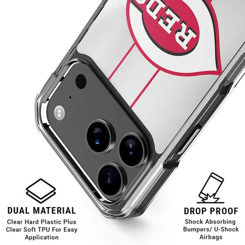 MLB Cincinnati Reds Home Jersey iPhone 18 Pro Clear Case