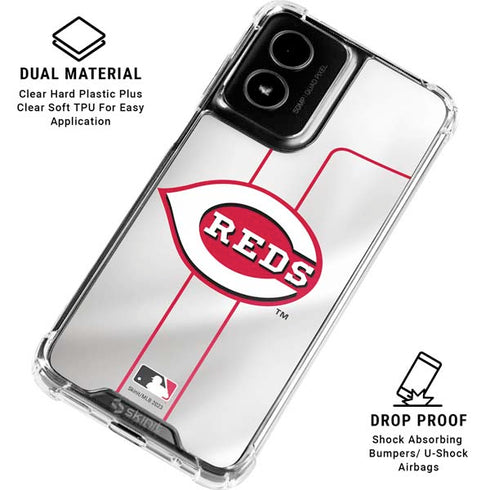MLB Cincinnati Reds Home Jersey Moto G Power 5G (2024) Clear Case