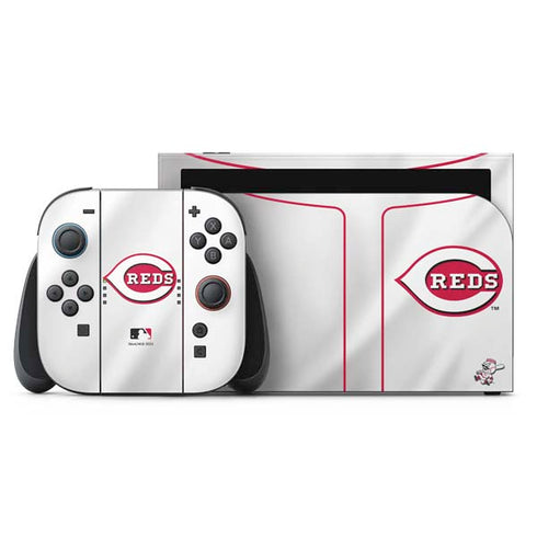 MLB Cincinnati Reds Home Jersey Nintendo Switch 2 (2025) with Joy-Con Skin