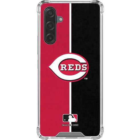 MLB Cincinnati Reds Split Galaxy A17 Clear Case