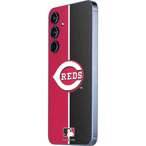 MLB Cincinnati Reds Split Galaxy A35 5G Skin