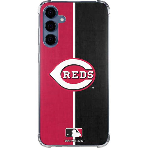 MLB Cincinnati Reds Split Galaxy A55 5G Clear Case