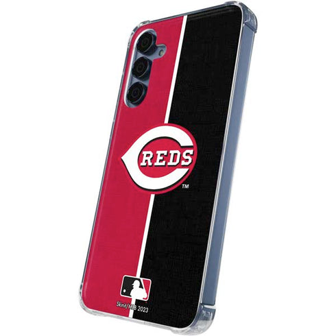 MLB Cincinnati Reds Split Galaxy A55 5G Clear Case
