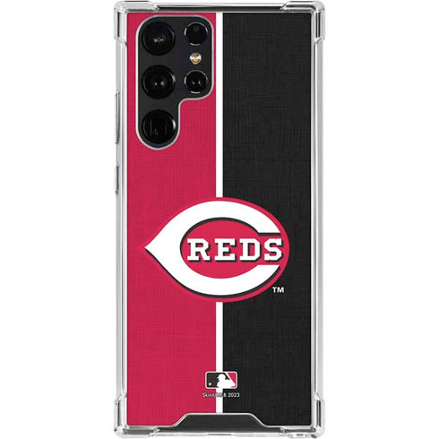 MLB Cincinnati Reds Split Galaxy S23 Ultra Clear Case