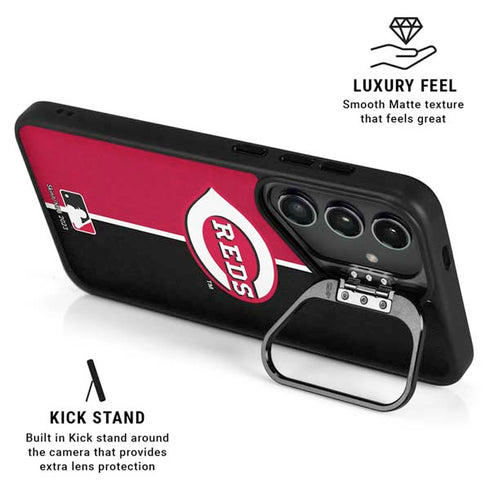 MLB Cincinnati Reds Split Galaxy S25 Kickstand Case