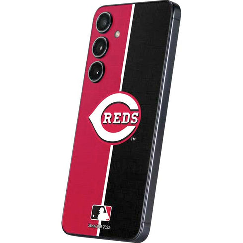 MLB Cincinnati Reds Split Galaxy S25 Plus Skin
