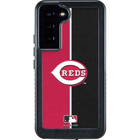 MLB Cincinnati Reds Split Galaxy S24 Plus Waterproof Case