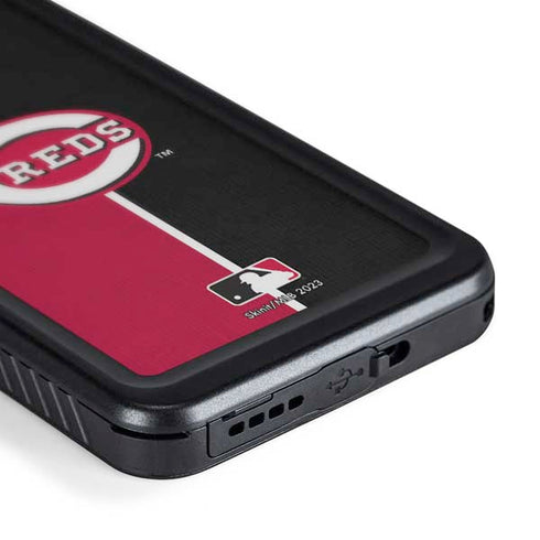 MLB Cincinnati Reds Split Galaxy S24 Plus Waterproof Case