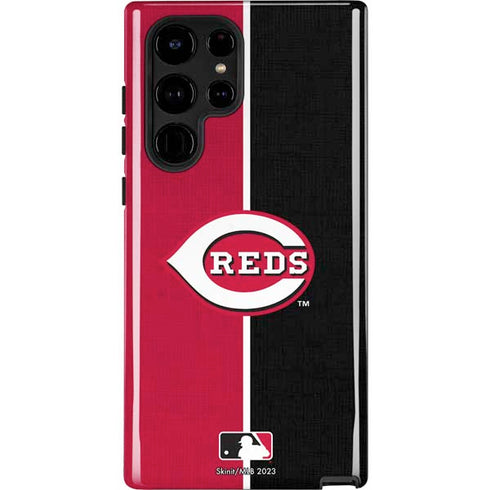 MLB Cincinnati Reds Split Galaxy S25 Ultra Impact Case