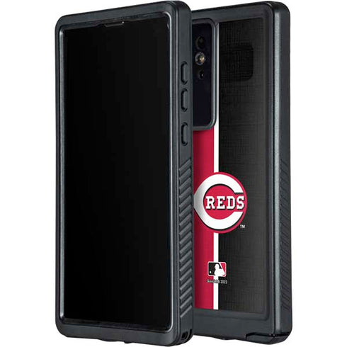 MLB Cincinnati Reds Split Galaxy S24 Ultra Waterproof Case