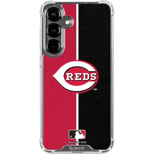 MLB Cincinnati Reds Split Galaxy S26 Plus Clear Case
