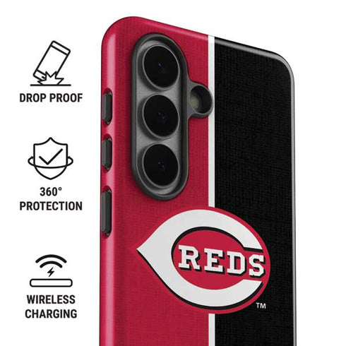 MLB Cincinnati Reds Split Galaxy S26 Plus Impact Case