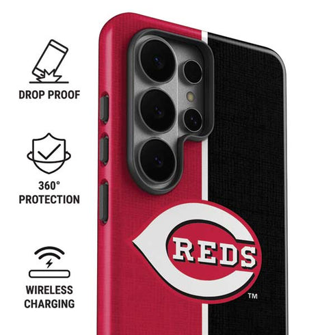 MLB Cincinnati Reds Split Galaxy S26 Ultra Impact Case