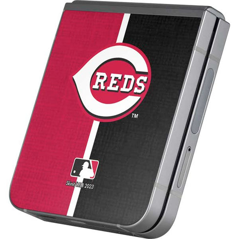 MLB Cincinnati Reds Split Galaxy Z Flip6 Skin