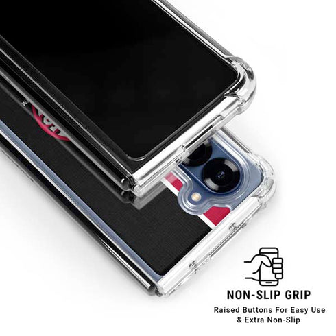 MLB Cincinnati Reds Split Galaxy Z Fold7 Clear Case
