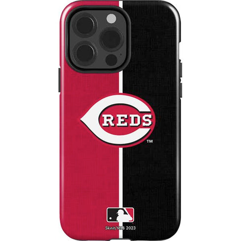 MLB Cincinnati Reds Split iPhone 15 Pro Impact Case