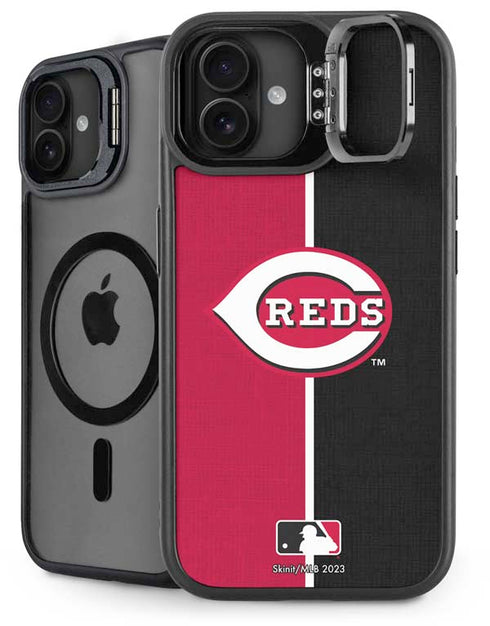 MLB Cincinnati Reds Split iPhone 16 Kickstand Case