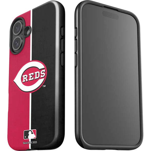 MLB Cincinnati Reds Split iPhone 16 Plus Impact Case