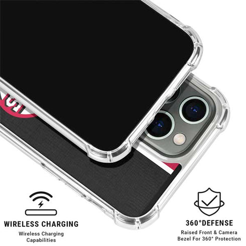 MLB Cincinnati Reds Split iPhone 16 Pro Clear Case