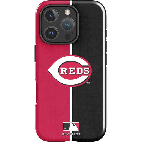MLB Cincinnati Reds Split iPhone 16 Pro Impact Case