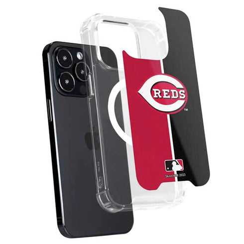 MLB Cincinnati Reds Split iPhone 16 Pro MagSafe Case