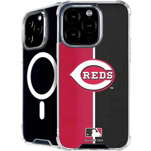 MLB Cincinnati Reds Split iPhone 16 Pro Max MagSafe Case