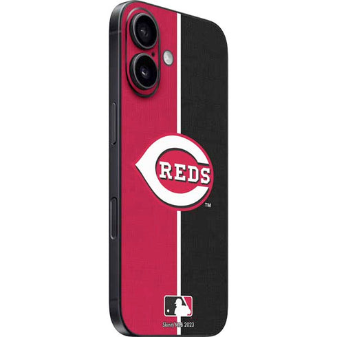 MLB Cincinnati Reds Split iPhone 16 Skin