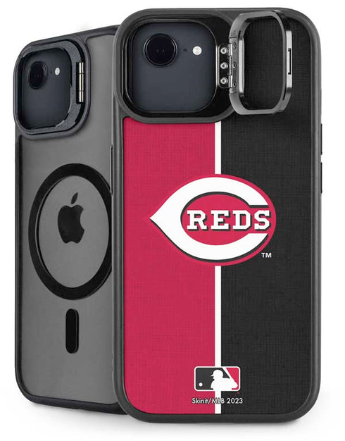 MLB Cincinnati Reds Split iPhone 16e Kickstand Case