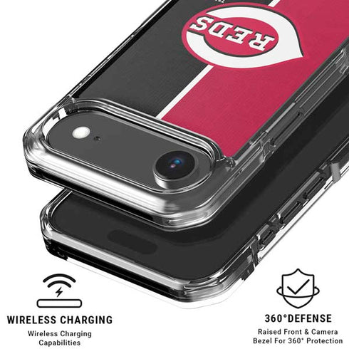 MLB Cincinnati Reds Split iPhone 17 Air Clear Case