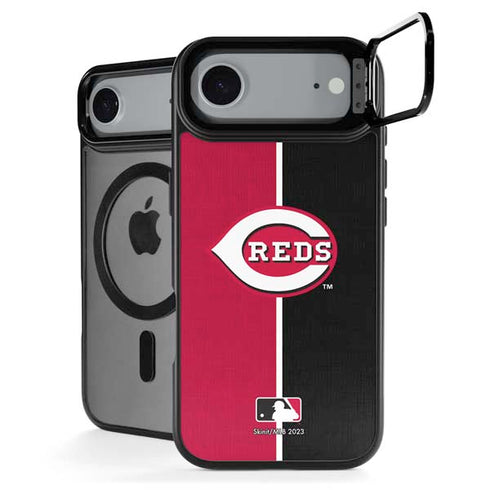 MLB Cincinnati Reds Split iPhone 17 Air Kickstand Case