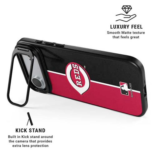 MLB Cincinnati Reds Split iPhone 17 Air Kickstand Case