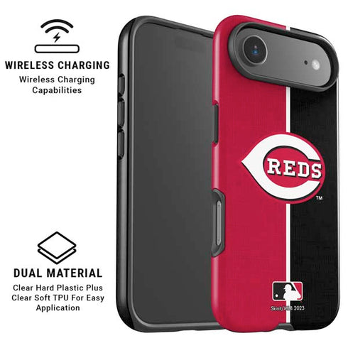 MLB Cincinnati Reds Split iPhone 17 Air Magsafe Impact Case