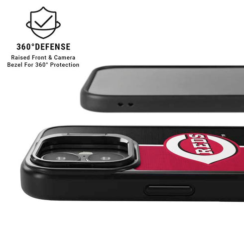 MLB Cincinnati Reds Split iPhone 17 Kickstand Case