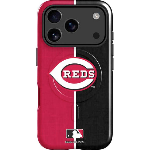 MLB Cincinnati Reds Split iPhone 17 Pro Magsafe Impact Case