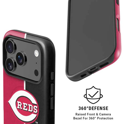 MLB Cincinnati Reds Split iPhone 17 Pro Magsafe Impact Case