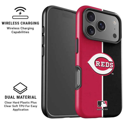 MLB Cincinnati Reds Split iPhone 17 Pro Magsafe Impact Case