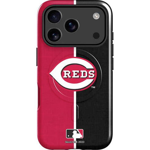 MLB Cincinnati Reds Split iPhone 17 Pro Max Magsafe Impact Case