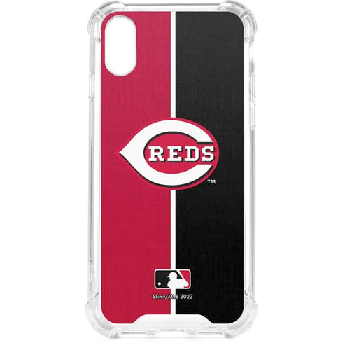 MLB Cincinnati Reds Split iPhone XS Clear Case