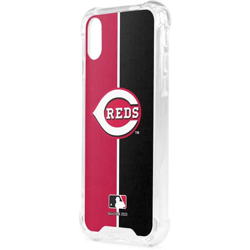 MLB Cincinnati Reds Split iPhone XS Clear Case