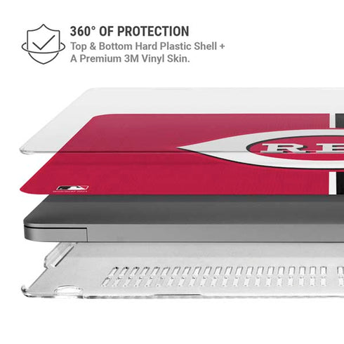MLB Cincinnati Reds Split MacBook Pro 14in (2021-24) Case plus Skin