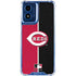 MLB Cincinnati Reds Split Moto G Play 4G (2024) Clear Case