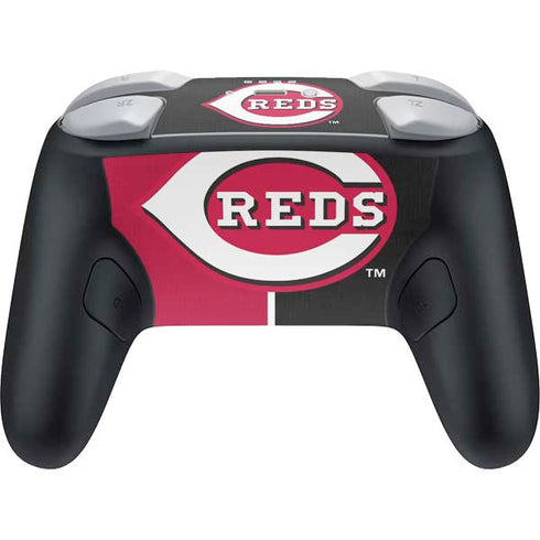 MLB Cincinnati Reds Split Nintendo Switch 2 (2025) Pro Controller Skin
