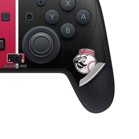 MLB Cincinnati Reds Split Nintendo Switch 2 (2025) Pro Controller Skin