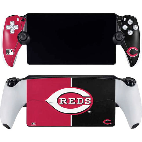 MLB Cincinnati Reds Split PlayStation Portal Remote Player Skin