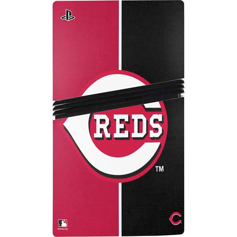 MLB Cincinnati Reds Split PS5 Pro Console Skin