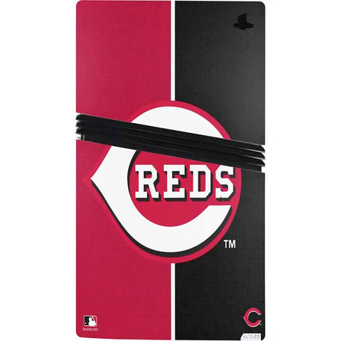 MLB Cincinnati Reds Split PS5 Pro Console Skin